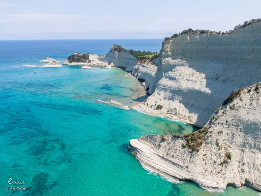 azour ionian boat cruises cape drastis white cliffs
