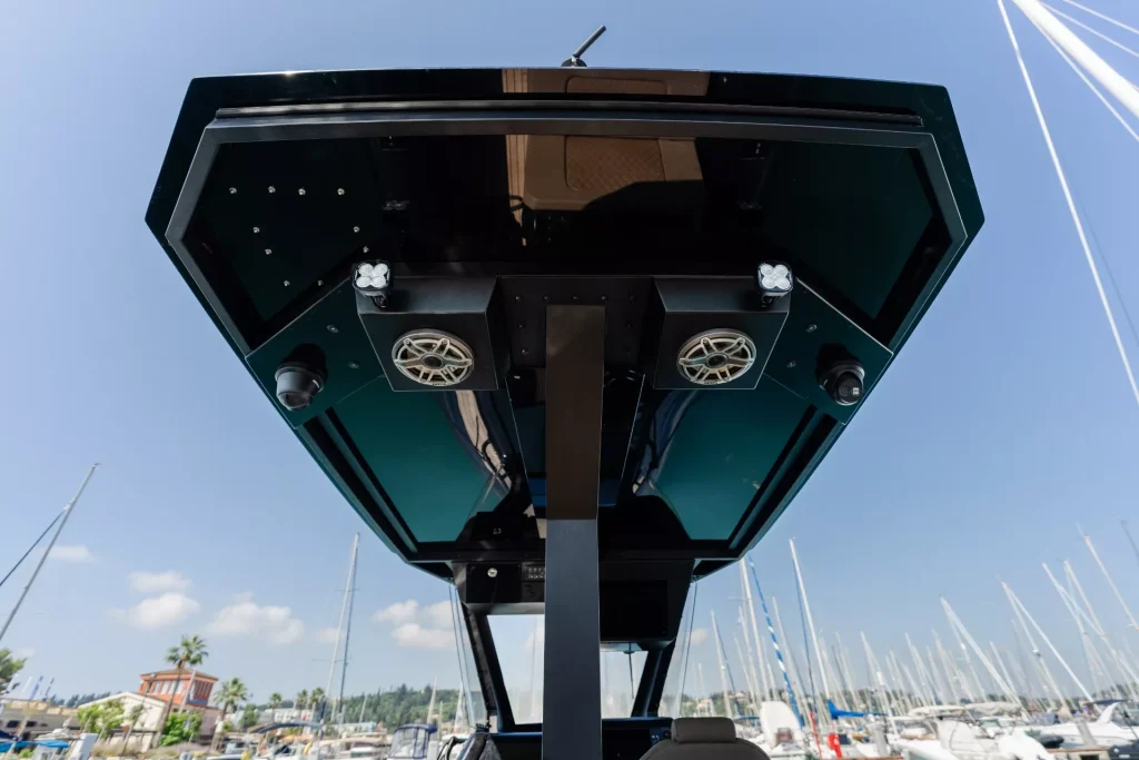 azour ionian boat cruises hardtop speakers underside