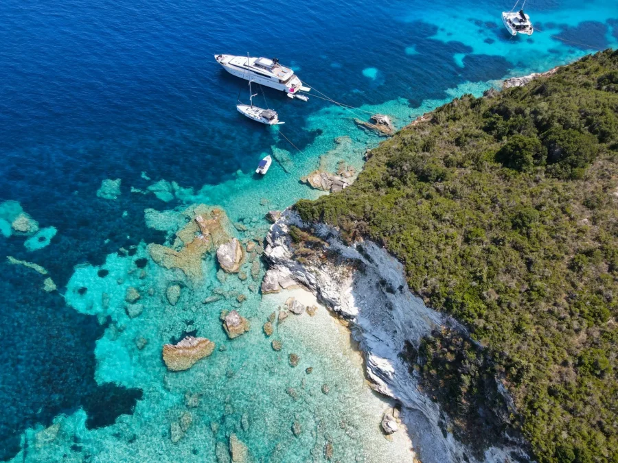 azour ionian boat cruises paxos coast with yachts