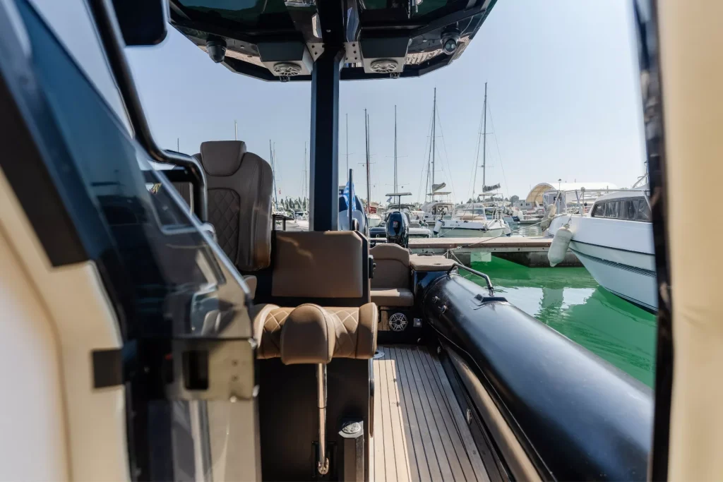 azour ionian boat cruises side deck captain seats