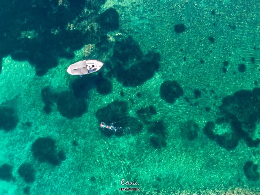 azour ionian boat cruises snorkeler boat crystal water