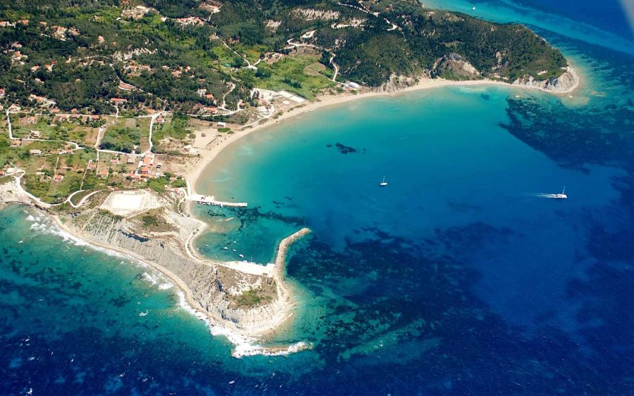 erikousa island port drone